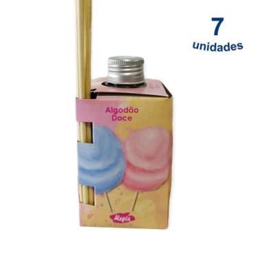 Imagem de Kit 7 Aromatizador Ambiente de Algodão Doce de 280ml Difusor Vareta Lu