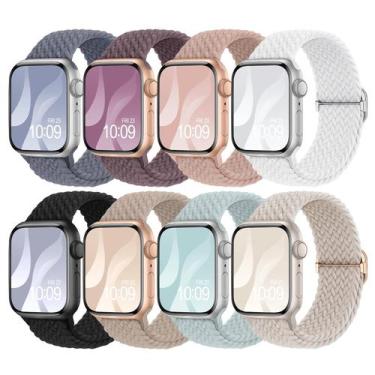 Imagem de Pulseira de relógio Adorique Braided Stretchy Solo Loop, pacote com 8,
