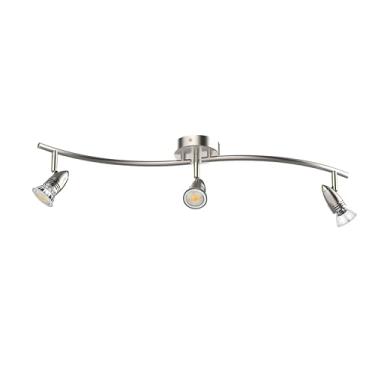 Imagem de Laite Lumens Kit De Iluminação De Trilho Decorativo Moderno De 28" Com 3 Luzes, Luminária De Teto Embutida Em Aço Escovado Com Cabeças De Pivô Gu10 Reguláveis, Holofote De Teto Direcional Ajustável