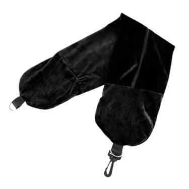 Imagem de Travesseiro de Pescoço de Viagem Recorrente, Travesseiro de Avião Embalável Com Armazenamento Adicional para Viagens de Acampamento para Fuga de Fim de Semana (Preto)