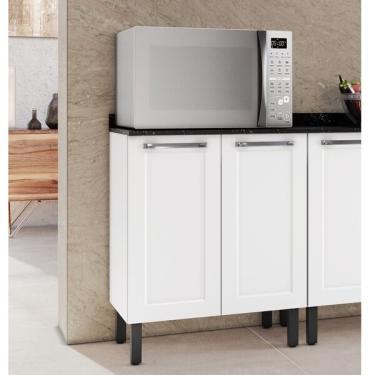 Imagem de Balcão Em Aço Para Cozinha 70cm 2 Portas Com Tampo Florença I