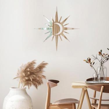 Imagem de Espelho Decorativo Sol e Lua - Inove Papéis de Parede