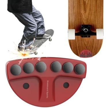 Imagem de Atualize seu skate e adicione acessório de placa traseira de chamas para um passeio eletrizante, acessórios de skate, pederneira, placa de ignição de skate - 1 pacote