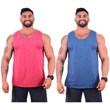 Imagem de Kit 2 Regatas Clássicas MXD Conceito Slim Cores Básicas e Mescladas Lisas-Masculino