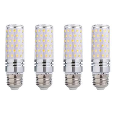Imagem de KONPWAY Lâmpada Led Milho 12W - Equivalente A 120W Incandescente, 1200Lm, Base E26, Branco Frio 6500K, Não Regulável, Pacote Com 4