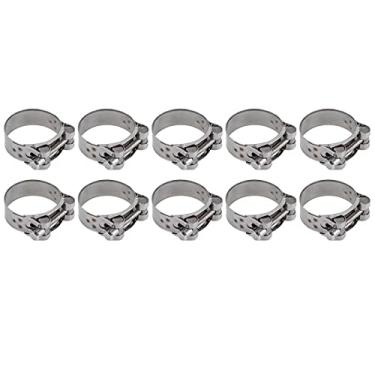 Imagem de Grampo de Mangueira Reforçada Integra -w Sendo Terminais de Tubos -galvanizados para Indústria Automotiva, 201 Aço Inoxidável, 10 Pacote de 10 (52-55mm)