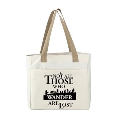 Imagem de MBMSO Sacola geóloga para colecionador de rochas presente Not All Who Wander are Lost Some are Looking for Cool Rock Hunter Gift Beach Bag, Bolsa bege, Large, Sacola