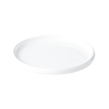 Imagem de Prato de prato frio de porcelana de imitação de melamina circular de duas cores estilo nórdico minimalista - 30 cm branco