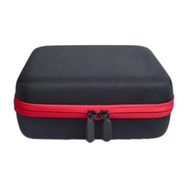 Imagem de YWJLQH Caixa de dados, bolsa de dados, mesa, jogo de tabuleiro com bandeja removível com fenda, organizador à prova de choque, suporte para transporte, caixa, Vermelho