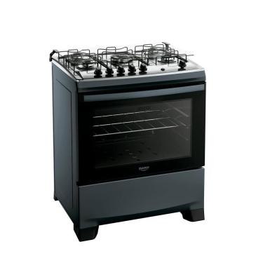 Imagem de Fogão 5 Bocas a Gás Dako Supreme com Mesa de Inox e Forno 100L Titanium Bivolt