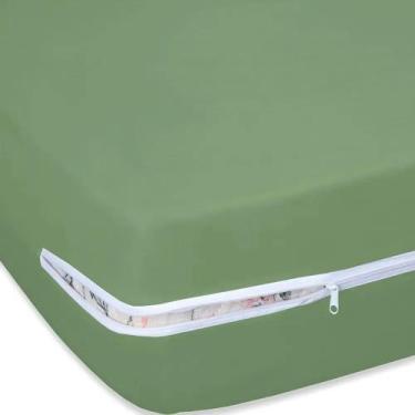 Imagem de Protetor de colchão Clamatex Queen com zíper malha, Verde