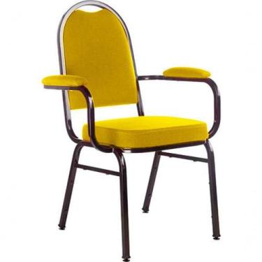 Imagem de Cadeira Com Braços Para Auditórios Linha Hotel Amarelo - DESIGN OFFICE