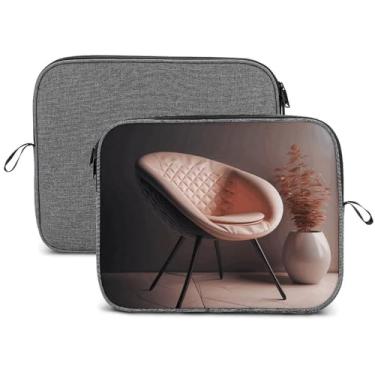 Imagem de Capa para laptop, impermeável, resistente a choques, bolsa protetora para notebook, leve, estilo moderno, capa para transporte de viagem, compatível com laptop de 13 a 14 polegadas