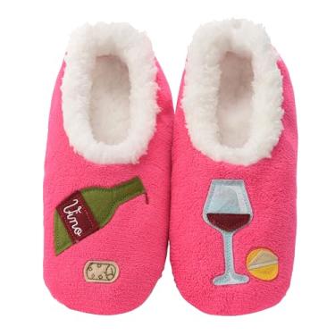 Imagem de Pantufas femininas Snoozies Pairables – Pantufas para casa – Garrafa de vermelho, Bottle of Red, Small