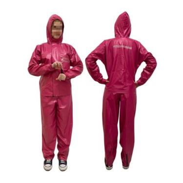 Imagem de Capa de Chuva para Motociclista em PVC 100% Impermeável - Fly, Rosa ca