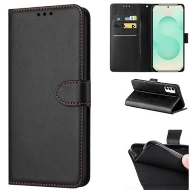 Imagem de Capa Carteira Para Galaxy S25 Plus Capinha Flip Case Preta Premium