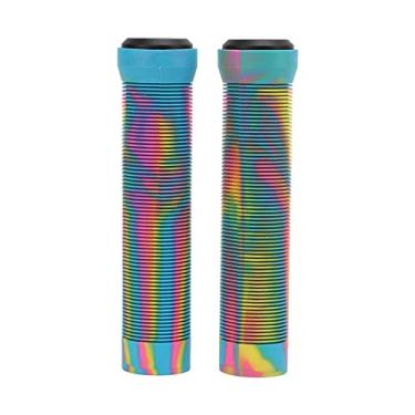 Imagem de Biclonete Grips de borracha Anti -deslizamento de borracha Slip confortável manga da tampa para bicicleta de montanha 22,2 mm TPE Material 1 par (Cor amarela e verde)