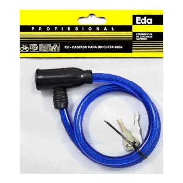 Imagem de Cadeado Trava Bicicleta 60Cm Cabo Aço Plastificado Eda 9Yi
