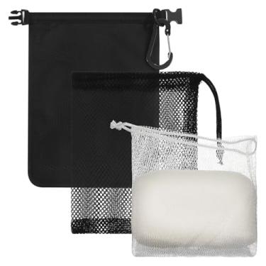 Imagem de Luxshiny Saco De Sabonete De Viagem: Recipiente De Saco De Sabonete De Secagem Rápida À Prova De Vazamentos Com Saco De Espuma E Gancho Para Viagens Acampamentos Atividades Ao Ar Livre