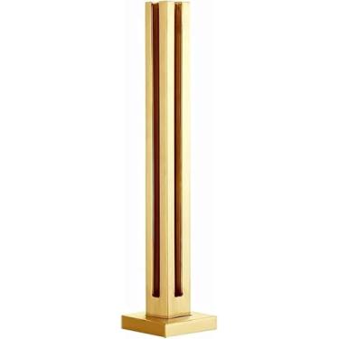 Imagem de Postes De Corrimão De Vidro Dourado De Aço Inoxidável Para Decks Internos E Externos Corrimão De Aterrissagem 10-12mm De Espessura Balaustrada De Vidro Protegida, Gold Corner Post, 80cm/31.5in