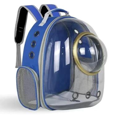Imagem de Mochila Bolsa Pet Visão Panorâmica Astronauta Color Gato Ou Cachorro TINNY YOU (AZUL P08)