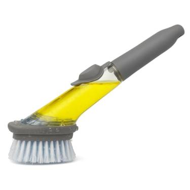 Imagem de Escova de Limpeza 2 EM 1, com Dispenser para Detergente, Cabo Ergonômico, Multiuso, Escova Lava Louças