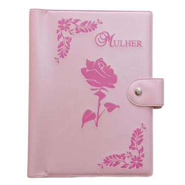 Imagem de Capa para Bíblia Feminina Escrito Mulher com Botão  Tamanho Médio - Nu