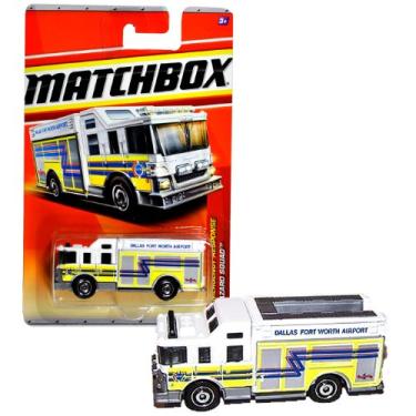 Imagem de Mattel Year 2010 Matchbox MBX Emergency Response Series 1:64 Scale Die Cast Car #51 - Dallas Fort Worth Airport White Color HAZARD SQUAD Fire Truck (T8942)