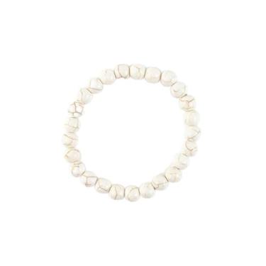 Imagem de Meta Atacado, Pulseira Proteção Amuleto Umbanda Candomblé - Escolha a Cor Cor:Resina Cor Marfim 8 mm