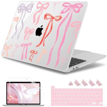Imagem de May Chen Para MacBook Pro 16 polegadas A2141 versão 2020 2019, protetor de tela e capa de teclado de plástico macio para MacBook Pro 16 polegadas com Touch Bar e Touch ID - laços femininos