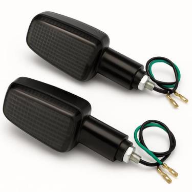 Imagem de Par de Piscas Seta Moto Honda CG Titan 125 150 Lente Fumê Resistente c
