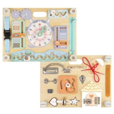 Imagem de Busy Board Smartwo de madeira de dupla face para crianças de 2 a 5 ano