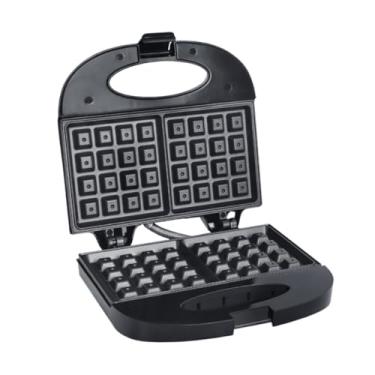 Imagem de Sanduicheira e Máquina de Waffle A5, 750W, Antiaderente, 110V, Preta