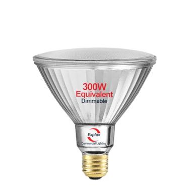 Imagem de Lâmpadas de LED PAR38 Equivalentes a 300 Watt Explux, Ultra Brilhante 2900 Lúmens, Regulável, Vidro Inteiro Impermeável e Antienvelhecimento, Refletor Branco Suave 2700K, Pacote com 1