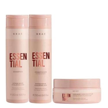Imagem de Braé Essential Shampoo 250ml + Condicionador 250ml + Máscara 200g