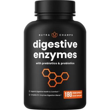Imagem de Suplemento de enzimas digestivas NutraChamps 180 cápsulas veganas