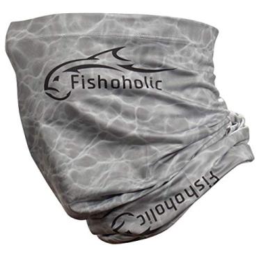 Imagem de Máscara de pescaria da Fishohoholic – 2 opções de cores – Proteção solar contra poeira e poeira com gola de pesca e também cachecol de bandana para homens e mulheres, caça, caiaque, peixe, 3: GreyCamo, 1 size fits most