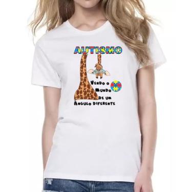 Imagem de Camiseta Baby Look Autismo vendo o mundo de um angulo diferente - Alea