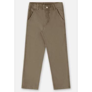 Imagem de Calça Básica em Sarja Infantil Menino Up Baby, Verde, 2