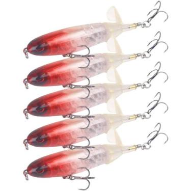 Imagem de Kit 5 Iscas Artificiais Hélice Whopper Popper Superfície - SWG, Incolo