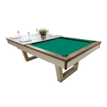 Imagem de Mesa de Sinuca/Bilhar com Tampo de Jantar - 2,34x1,34 - Nelson Bilhare