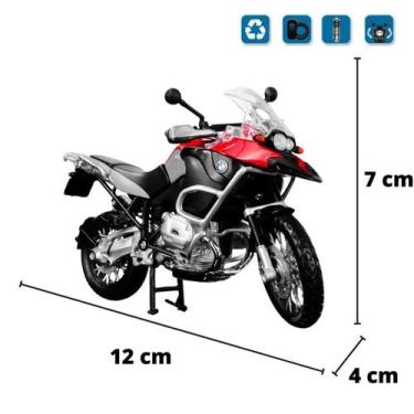 Imagem de Miniatura Moto Bmw R 1200 Gs 1/12 Vermelha Maisto 31101