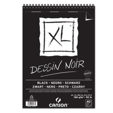 Imagem de Bloco Papel Preto XL Dessin Noir A4 Canson 150g/m2 C/40fls