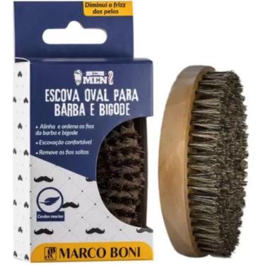Imagem de Escova Oval Em Madeira Para Barba e Bigode Marco Boni
