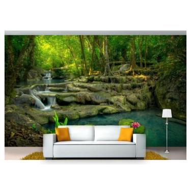 Imagem de Papel De Parede Cachoeira Natureza Outono 3D Nch182 - Você Decora