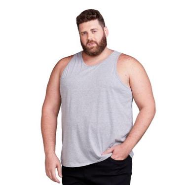 Imagem de Regata Masculina Plus Size Algodão Extra Grande - Daze Modas, G3, Cinz