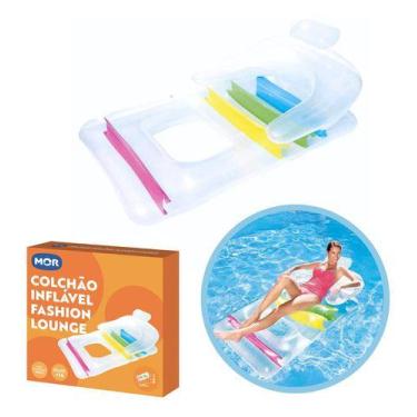 Imagem de Colchão Inflável Boia Adulto 90kg Piscina Poltrona Fashion  - MOR