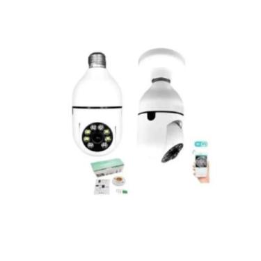 Imagem de Camera Ip Segurança Lampada Panoramica Wifi Espia Full Hd Visão Noturn