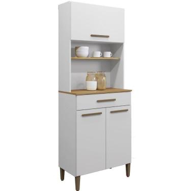 Imagem de Paneleiro Itália 3 Portas 1 Gaveta Cinamomo Branco Arte Móveis