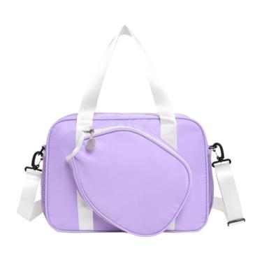 Imagem de predolo Bolsas de Mão para Raquetes de Pickleball, Grande Capacidade, Bolso para Raquetes de Tênis, Bolsa para Raquetes de Pickleball para Atividades Ao Ar Li, Roxo